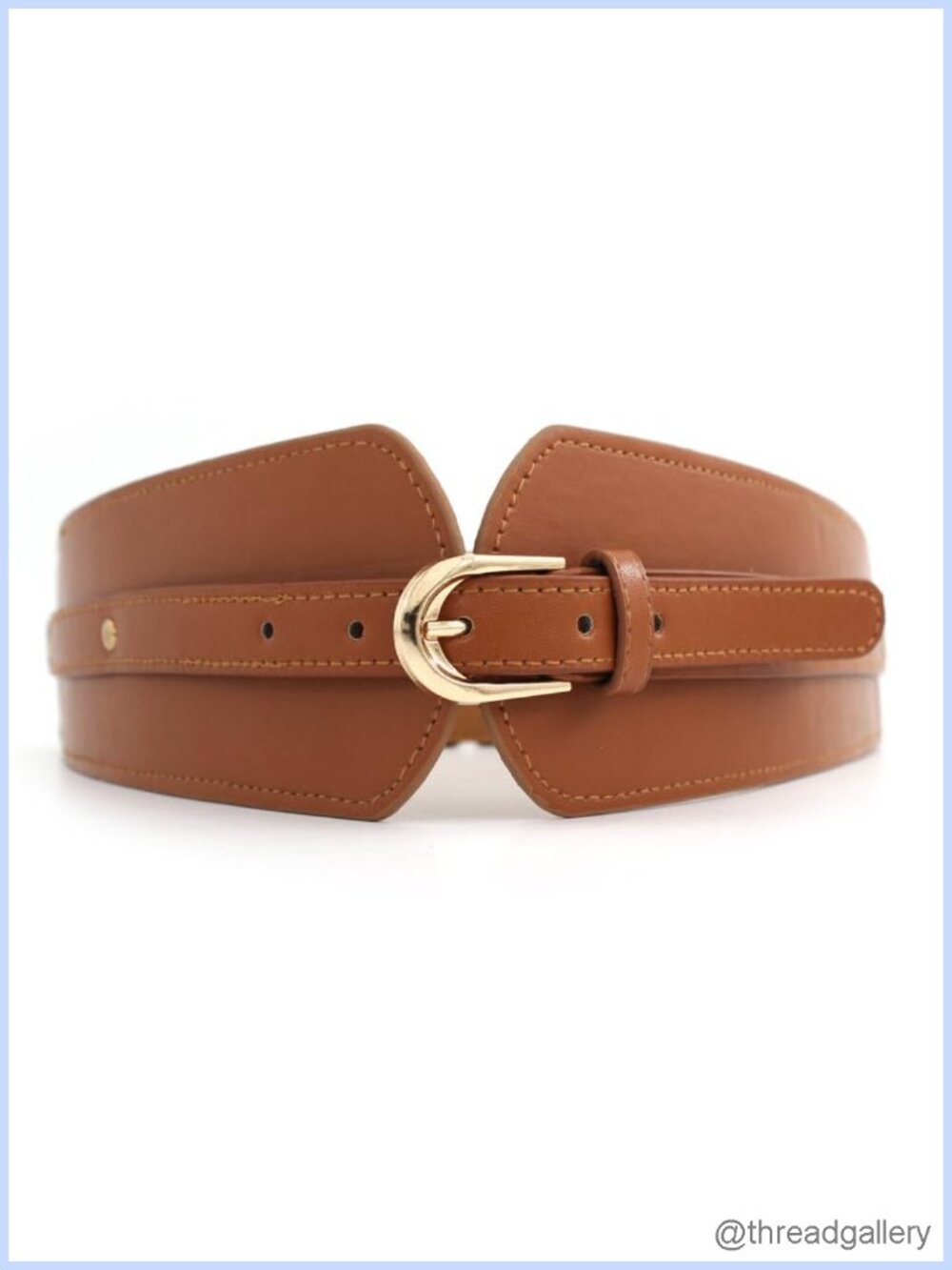 Women PU Leather Elastic Stretchy Cinch Waist Belt Wide Adjustable